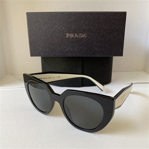 black and white sunglasses prada|prada sunglasses sale usa.